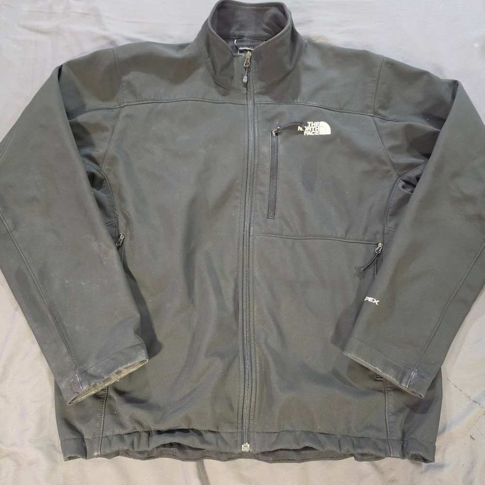 The North Face Mens Apex Bionic Softshell Jacket Black Full Zip Size L AMVY